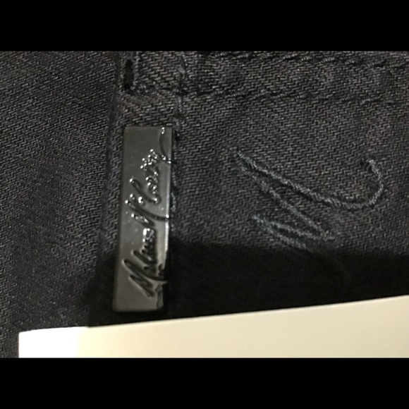 PLUS SIZE NWT Melissa McCarthy Black premium denim with Embellished sides - Picture 2 of 9